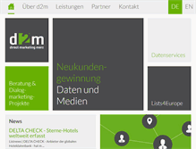 Tablet Screenshot of d-2m.de